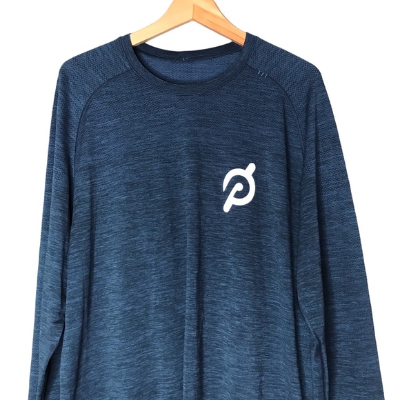 Lululemon x Peloton Metal Vent Tech Tee Long Sleeve Heathered Blue T-Shirt XL - Picture 2 of 10